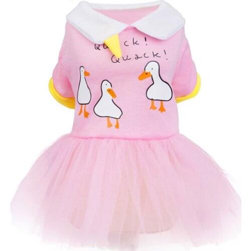 Pet Doll Collar Dress New Princess Summer Thin Skirt Teddy Cat Rabbit Small Dog Cartoon Skirt Dogs Pink Dresses