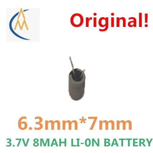 Small cylindrical capacitor battery 6307 3.7V 8 Ma remote control toy model airplane capacitor pen lithium battery