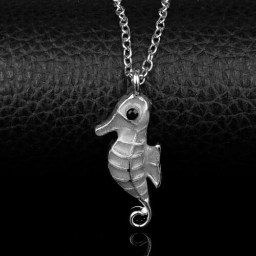 MQCHUN Fashion Jewelry Enamel Animal Sea Horse Long Pendant Necklace Brand Designer Choker Necklace for Women Men Gift-30