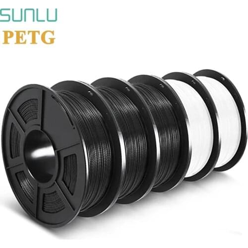 SUNLU Plastic PETG 3d Filament 1.75mm For 3D Printer PETG Filament 5rolls/set Dimensional Accuracy +/-0.02mm