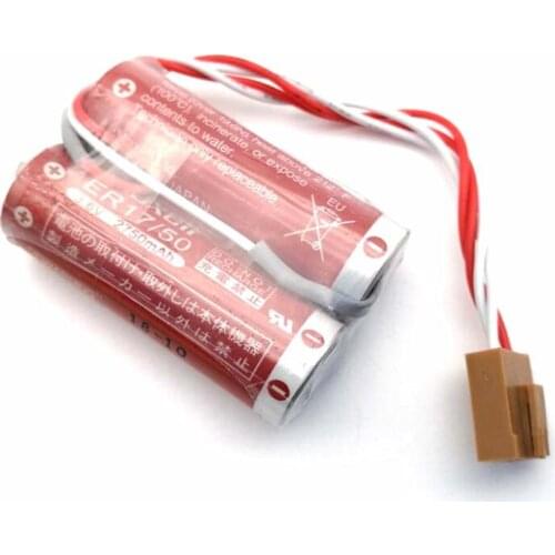 10PCS Brand new genuine authentic MD500N 50750-1018 3.6V robot battery ER17/50 battery with brown connector