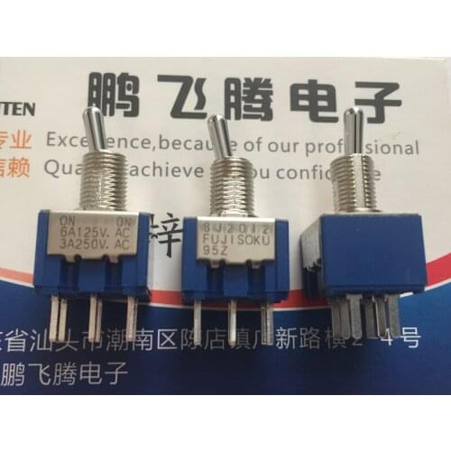Original new 100% 8J2012-Z button switch 6pin 2 gear rocker toggle switch 6A125VAC