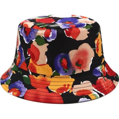 Tie dye printing Bucket hat Panama autumn and winter trend men and women Double sided Fashion printing Basin cap