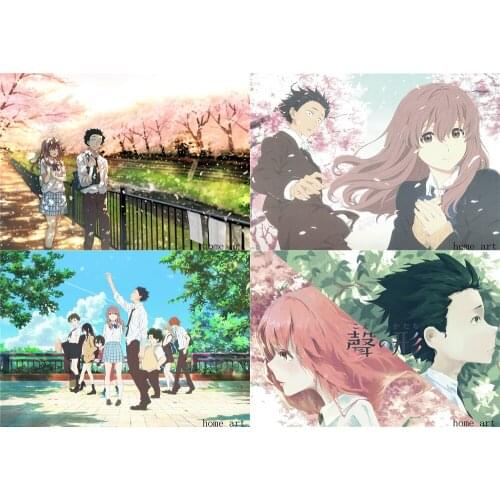 A Silent Voice Poster Clear Image Wall Stickers Home Decoration High Quality Prints White Coated Paper home art Brand
