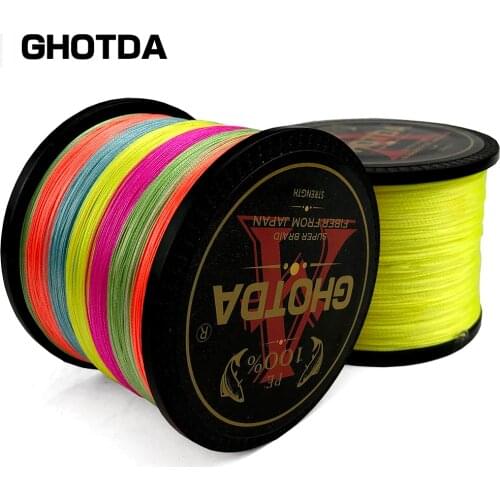 GHOTDA 9/8/4 Strands Braided 300M 500M 1000M PE Multifilament Strong Fishing Line