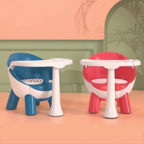 Portable Baby Dinning Chair Toddler Non-slip Chair Baby Feeding Chair with Cushion and Tray Kids Chair for 0~4 Years Old