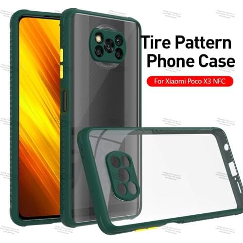 For Xiaomi Poco X3 NFC Shockproof Matte Frame Clear Case For Poco X3 Pro M3 F3 for redmi K40 Pro Soft Silicone Shockproof Coque
