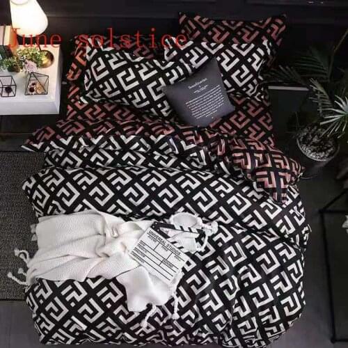 Luxurious Brand Duvet Cover Set Black and White Bedding Sets Twin/queen/king Size