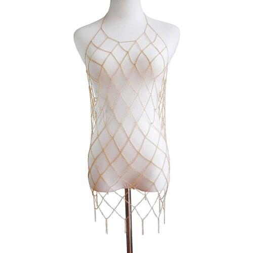 Sexy Bikini Harness Aluminium Mesh Belly Chain Bohemian Multi Layered Tassel Body Jewelry for Women Jewelry Nightclub