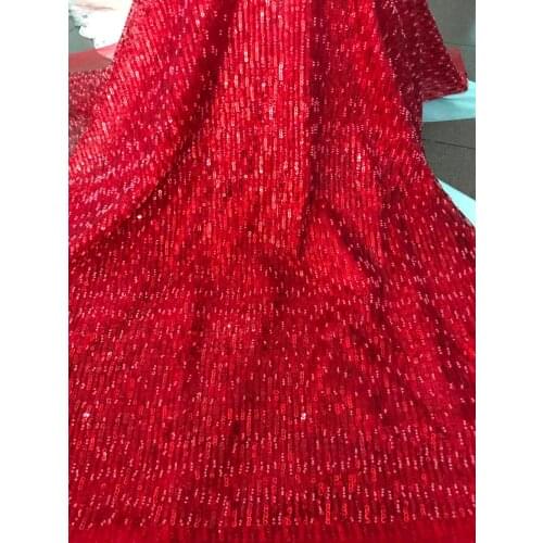 SYJ-6120 nice looking beaded african net lace textile French tulle embroidery lace fabric