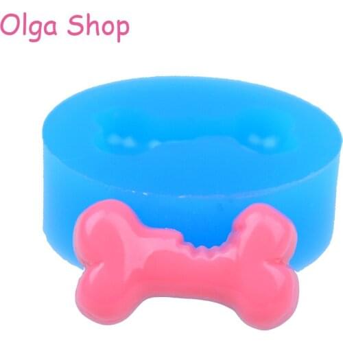 QYL077 19.9mm Bitten Bone Flexible Silicone Mold - Cake Decoration, Fondant, Resin, Cookie Biscuit, Gum Paste, Candy, Chocolate