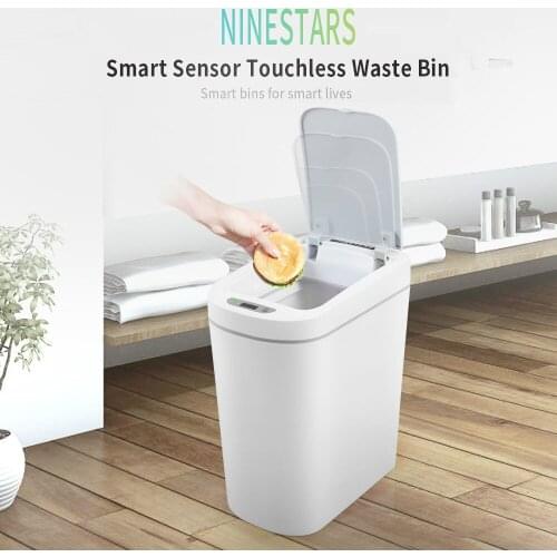 Youpin NINESTARS Smart Trash Can Motion Sensor Auto Sealing LED Induction Cover Trash 7L Home Ashcan Bins Fashion