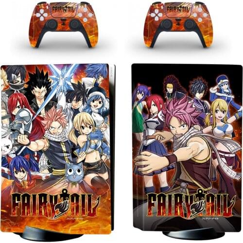 Fairy Tail PS5 Standard Disc Edition Skin Sticker Decal Cover for PlayStation 5 Console & Controller PS5 Skin Sticker Vinyl