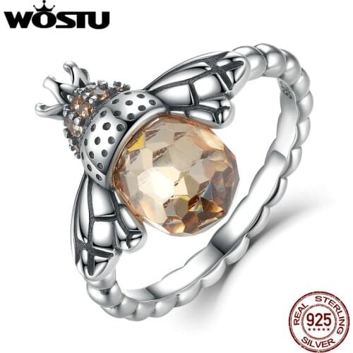 WOSTU Rings With Crystals