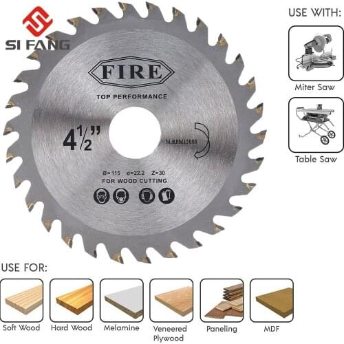 1pcs 115mm 30T Circular Carbide Saw Blade Disc Tipped Cutting Woodworking Angle Grinder Saw Blade Disc Tool Accessory