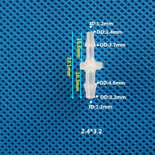 10 PCS OD 1.6/2.4/3/3.2/3.9/4 mm Variable diameter through Two-way Through Miniature plastic connector Reducing plastic through