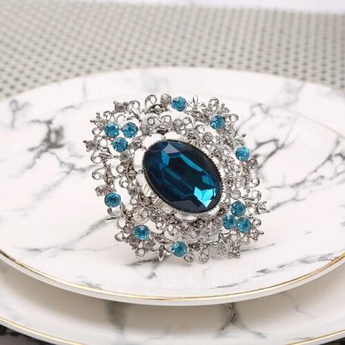 12pcs/Metal Napkin Ring Wedding Flower Napkin Ring Creative European Style Napkin Buckle Ring Pendulum Decoration Jewelry
