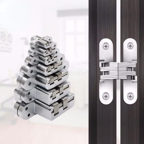 2PCS BETOCI 304 stainless steel hidden hinge 7specification hidden form mounting folding door hinge,door furniture hardware