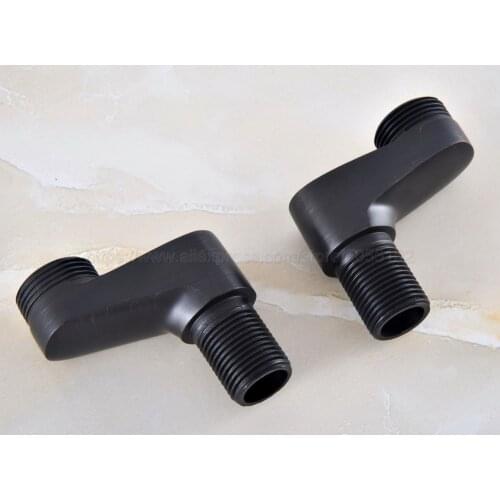 2 Pcs Black Oil Rubbed Brass Bathroom Accessories Claw Foot Bathtub Faucet Adjustable Swing Arms zba180