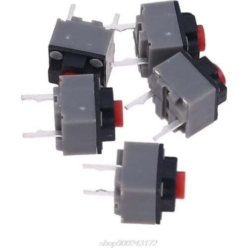 5pcs Micro Switch 6*6*7.3 mm Square Silent Switch Button Mouse DIP Microswitch Tact Switch M15 21 Dropship