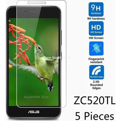 5 Piece Tempered Glass For Asus ZenFone 3 Max ZC520TL Screen Protector On ZenFone 3 Max ZC520 TL X008D Protective Film Glass