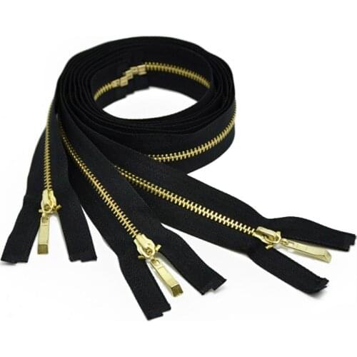 Alipress 2Pcs/Lot Black Metal Zipper 3# 70CM DIY Zippers For Clothes Open End Zippers For Sewing Tailor Tools Accessories 2-047