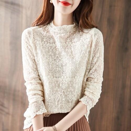 AOSSVIAO Openwork Blouses
