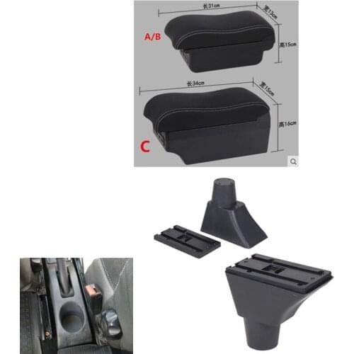 For Renault Sandero Stepway armrest box central Store content box With USB interfac