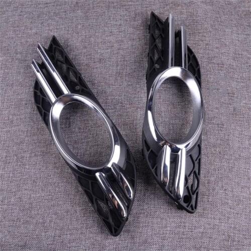 CITALL 1Pair Front Fog Light Grill Cover Trim 2118850822 2118850922 A2118851174 A2118851274 Fit for Mercedes Benz E-CLASS W211