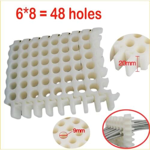 48 Holes Cable Holder for Computer Room Network Cables Management 6*8 Hole Cables Comb Tool Cables Manager Cable Dresser