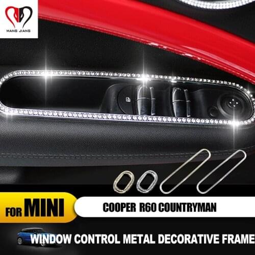 Hot sale For mini cooper countryman R60 car-styling Door Window Lift Switch Panel sticker innerior Decoration crystal sticker