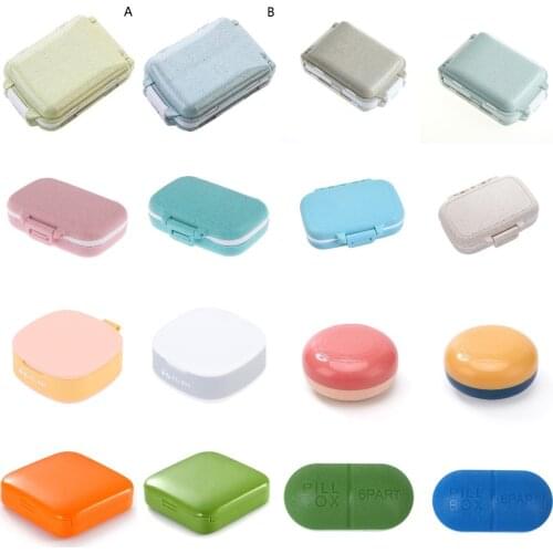 Travel Pill Box Wheat Sealed Medical Pills Box Container Organizer Health Care Drug Travel Divider 7Day Pill Storage Bag بوكسات