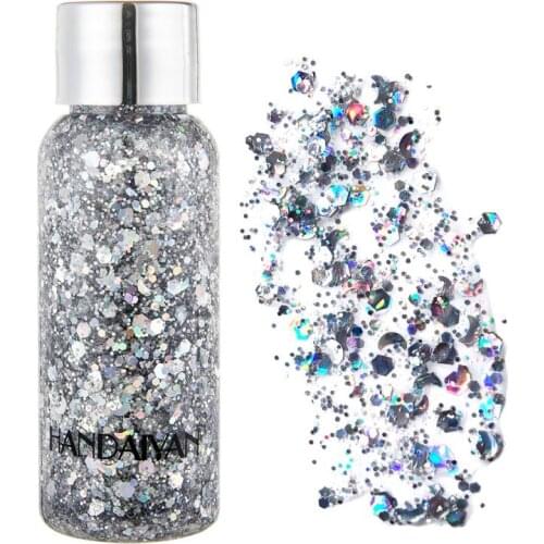HANDAIYAN Glitter Eyeshadow Nail Hair Body Face Glitter Gel Art Cream Festival Glitter Decoration Party Festival TSLM1