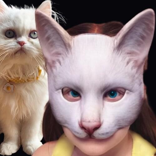 Simulated Animals Mask Sexy Cat Half Face Mask For Carnival Masquerade Easter Halloween Costume Props Dressing-Up Party Supplies