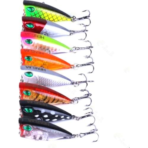 1Pcs 4cm 3g Artificial Bait Mini Popper Fishing Lure Crankbait Wobblers Hard Plastic Laser 3D Fish Eyes Fishing Accessories