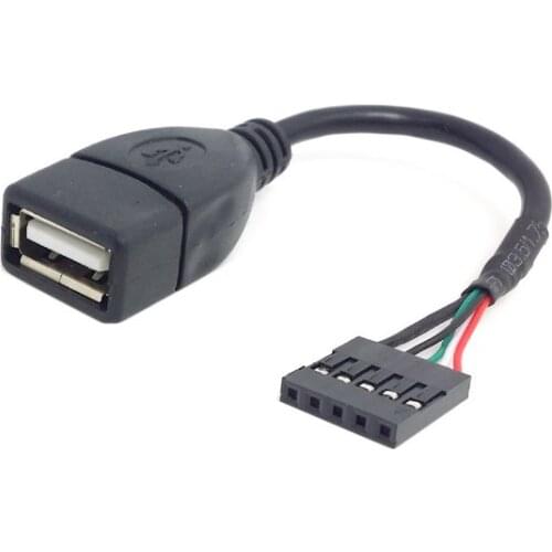 Motherboard dupont 5Pin to USB2.0 adapter cable extension cable 15cm