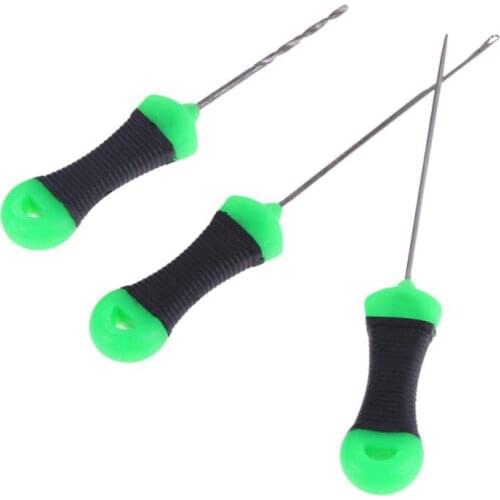 3Pcs Kit Outdoor Fishing Bait Needles Rigging Tool For Rig Boilie Terminals for Rig Making Carp Fishing Tool Accessories
