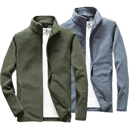 Fleece Jackets Mens Slim Double-Faced Softshell Tactical Casual Jacket Men Thermal Warm Military Bomber Coat Male Brand Clothing