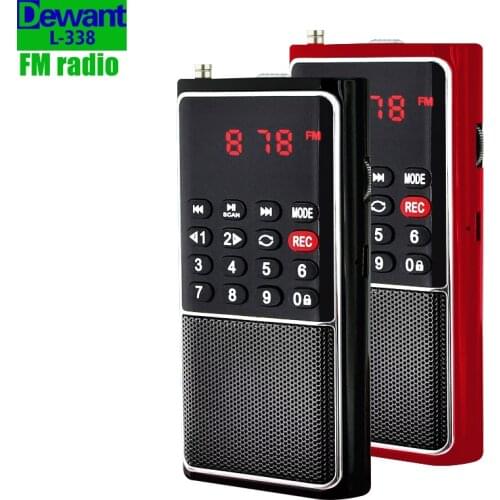 Free shipping L-338 portable mini pocket digital auto scan FM radio scanner with voice recorder MP3 audio music player speaker