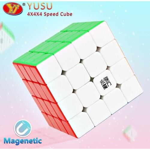 YJ Yusu M 4x4x4 Magnetic Magic Cube Puzzle Yongjun Yusu V2 M Professional Magnets Speed Cubes 4x4 Puzzle Cube Toys Gift