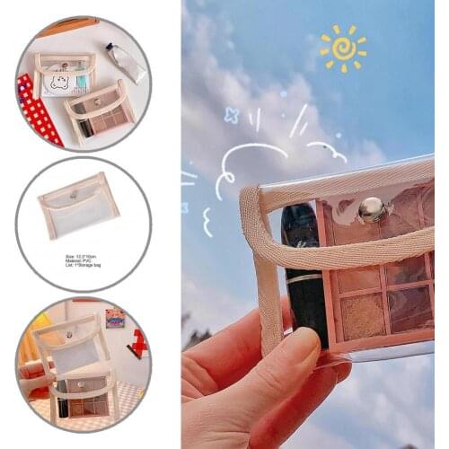 Multifunction Clear Makeup Pouch Transparent Bag Lipstick Organizer for Household