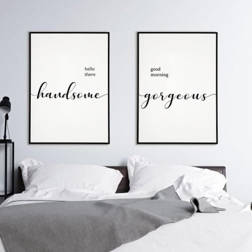 Hello There Fashion Posters Prints Quote Poster Scandinavian Wall Art Modern Canvas Painting Wall Pictures For Living Room Decor