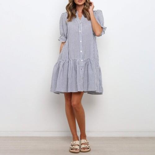 Spring Short Sleeve Print Mini Dress Women Elegant Ruffle ON Neck Pink Party Dresses Summer Female A Line Office Vestidos