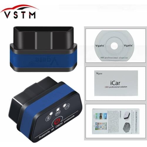 2019 Newest Vgate icar2 Bluetooth OBD2 Car Diagnostic tool Icar 2 bluetooth ELM327 OBD 2 Auto Scanner elm 327 Code Reader