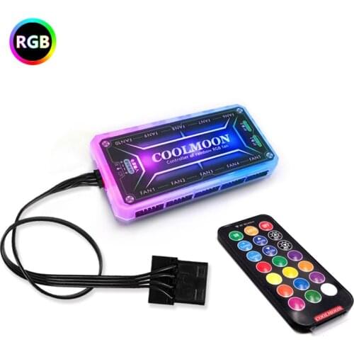 New Desktop Computer Of Rainbow RGB Fan Controller With Additional LED Lights Colorful Color-changing Remote Controller PH2