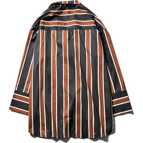 Casual style retro whole body letter floral couple Long sleeve shirt Hawaiian beach all-match shirt for men and women stripe top