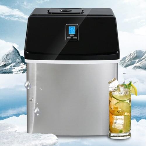 25KG Commercial Ice Cube Machine Household Ice Maker Square Ice Maker Manual Water Injection