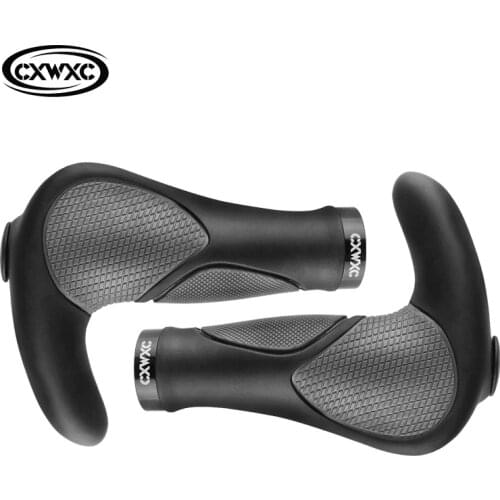 MTB Grips Bicycle Rubber Bike Handlebar Grip Bar End Cap Cycling Mountain Bike Grips Ergonomic Bicycle Handle Grips Plug Lock On