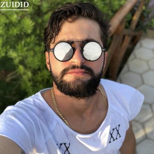 2021 Fashion Round Sunglasses Men Steampunk Glasses Tide Punk Sunglasses Women Vintage Vasos Decorativos Gafas De Sol Okulary