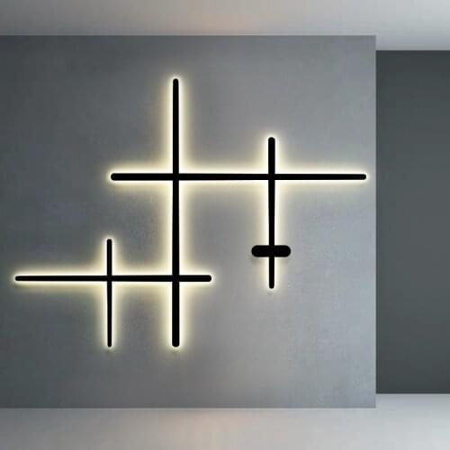 Modern Simple Light Line Wall Lamp For Bedroom Living Room Aisle Corridor Bar Interior Home Decor Wall Lamps Led Indoor Lighting